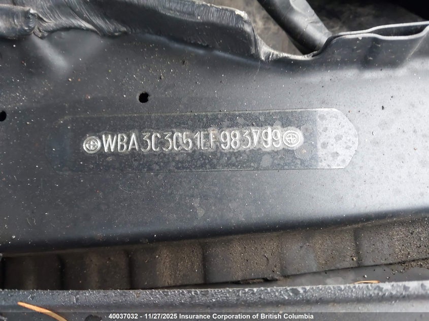 2014 BMW 320I VIN: WBA3C3C51EF983799 Lot: 40037032