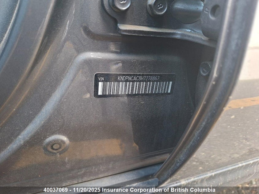 2017 Kia Sportage Ex VIN: KNDPNCAC8H7278867 Lot: 40037069
