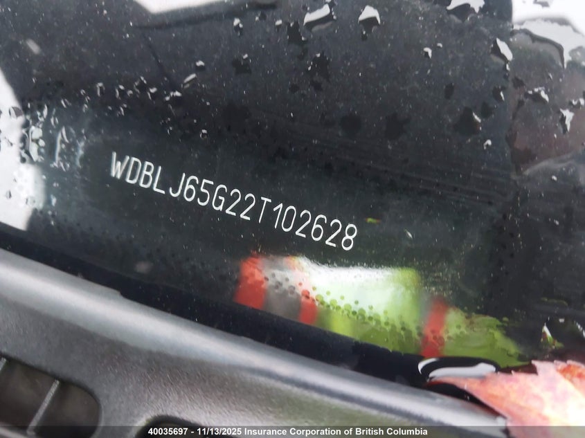 2002 Mercedes-Benz Clk 320 VIN: WDBLJ65G22T102628 Lot: 40035697