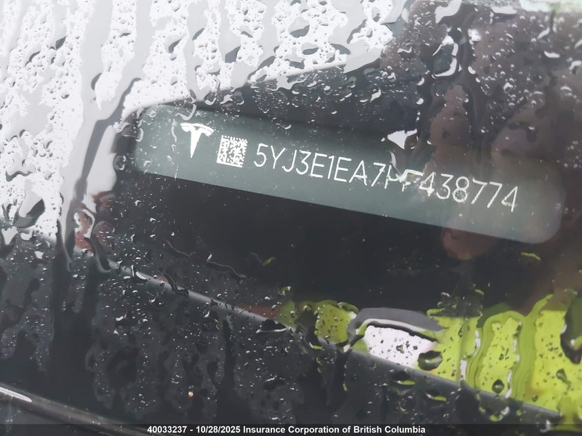 5YJ3E1EA7PF438774 2023 TESLA MODEL 3 photo no. 9