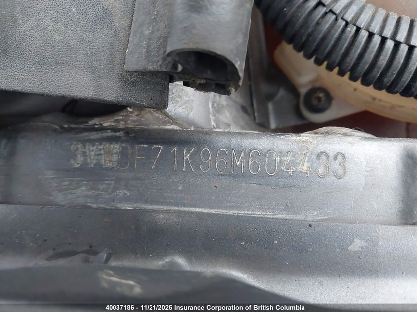 2006 Volkswagen Jetta VIN: 3VWDF71K96M604433 Lot: 40037186