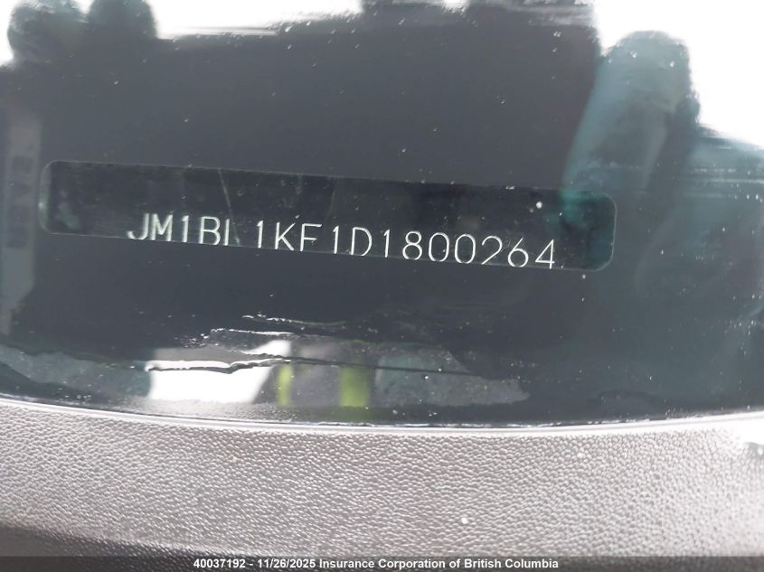 2013 Mazda 3 I VIN: JM1BL1KF1D1800264 Lot: 40037192