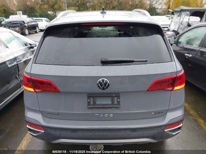 2023 Volkswagen Taos Sel VIN: 3VV4X7B22PM362294 Lot: 40036118