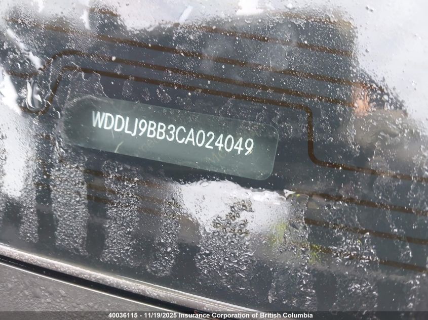 2012 Mercedes-Benz Cls 550 4Matic VIN: WDDLJ9BB3CA024049 Lot: 40036115