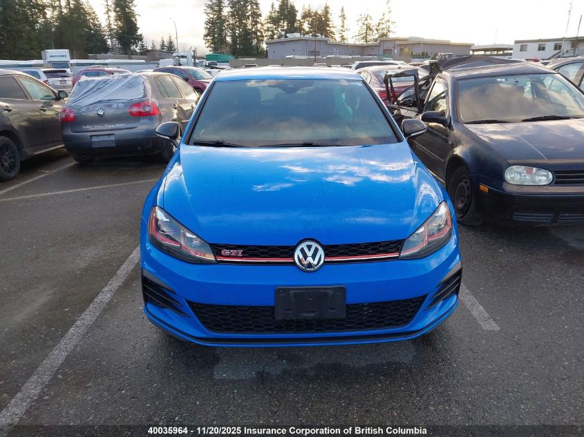 2019 Volkswagen Gti S/Se/Autobahn/Rabbit Edition VIN: 3VW5T7AU6KM007698 Lot: 40035964