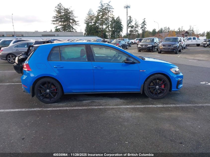2019 Volkswagen Gti S/Se/Autobahn/Rabbit Edition VIN: 3VW5T7AU6KM007698 Lot: 40035964