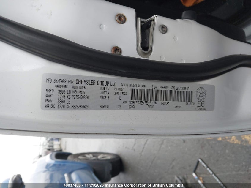1C6RR7MT8ES475697 2014 RAM 1500 photo no. 9