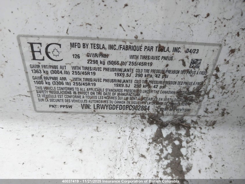 LRWYGDFD0PC902864 2023 TESLA MODEL Y photo no. 18