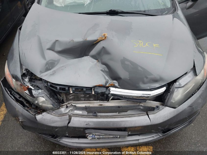 2012 Honda Civic Lx VIN: 2HGFB2F58CH110735 Lot: 40033351