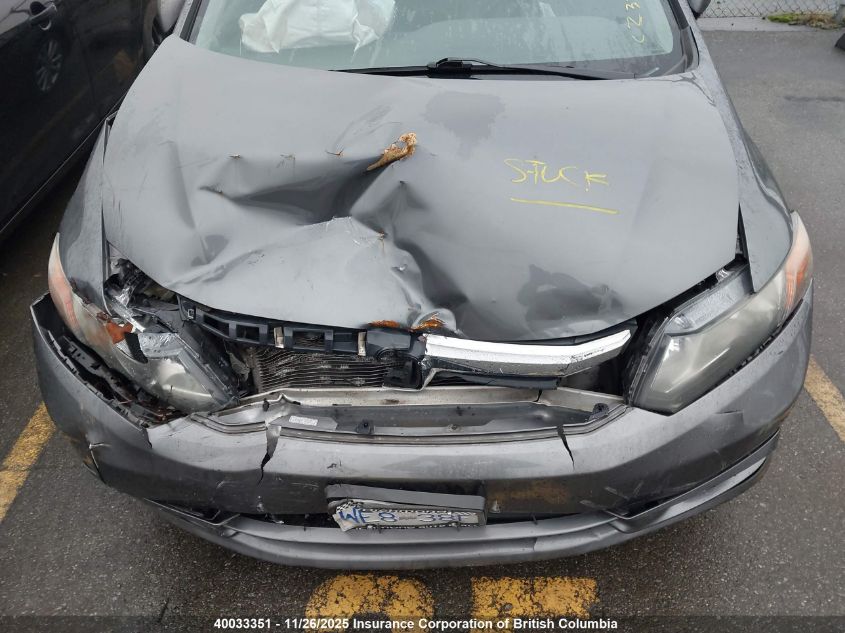 2012 Honda Civic Lx VIN: 2HGFB2F58CH110735 Lot: 40033351