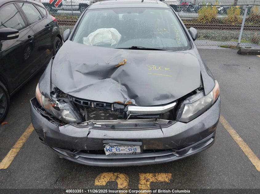 2012 Honda Civic Lx VIN: 2HGFB2F58CH110735 Lot: 40033351