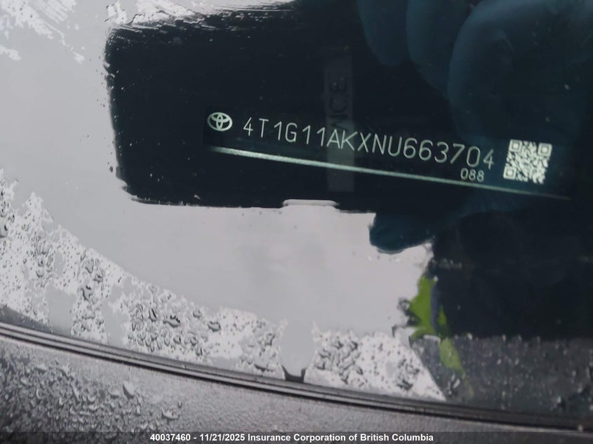 4T1G11AKXNU663704 2022 TOYOTA CAMRY photo no. 19