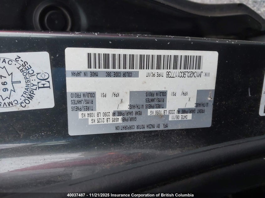JM1CW2CL9C0117738 2012 MAZDA 5 photo no. 9