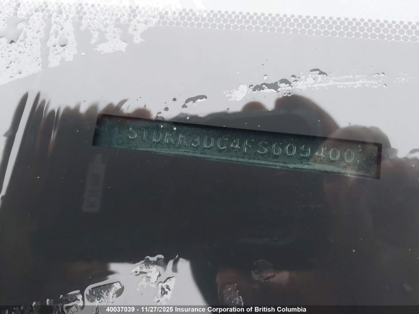 2015 Toyota Sienna Le VIN: 5TDKK3DC4FS609400 Lot: 40037039