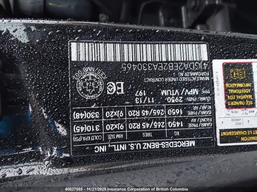 4JGDA2EB2EA330465 2014 MERCEDES-BENZ  photo no. 9
