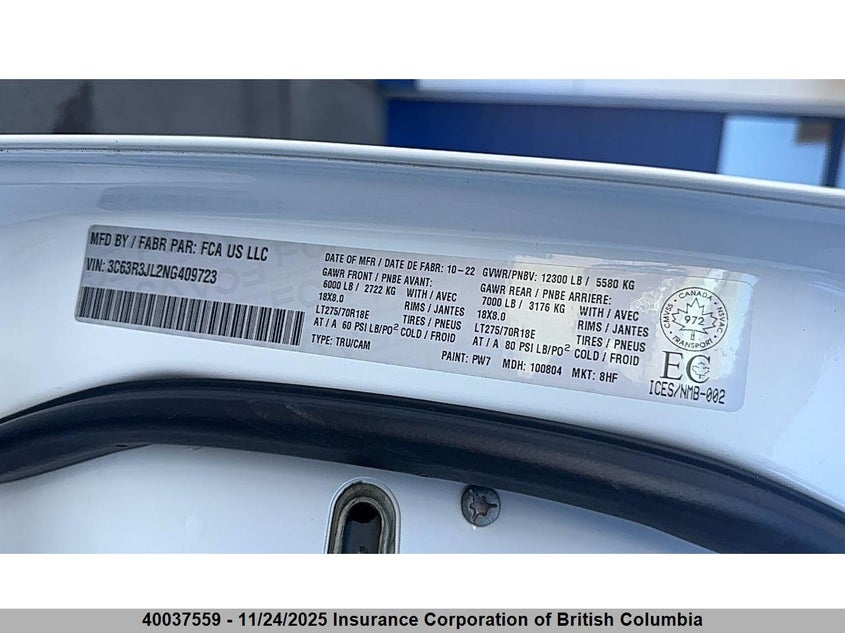 2022 Ram 3500 Laramie VIN: 3C63R3JL2NG409723 Lot: 40037559