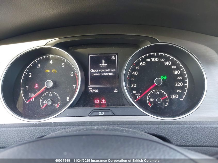 2017 Volkswagen Golf VIN: 3VW217AU9HM022472 Lot: 40037569