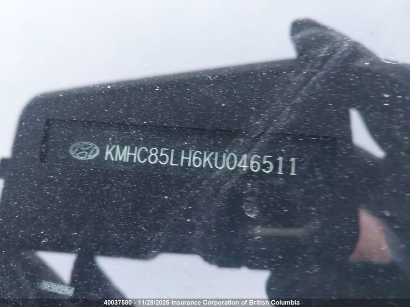 2019 Hyundai Ioniq VIN: KMHC85LH6KU046511 Lot: 40037580