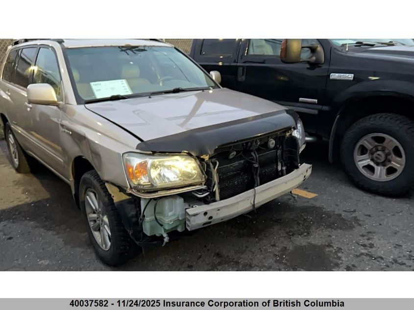 2006 Toyota Highlander Hybrid VIN: JTEEW21A460025821 Lot: 40037582