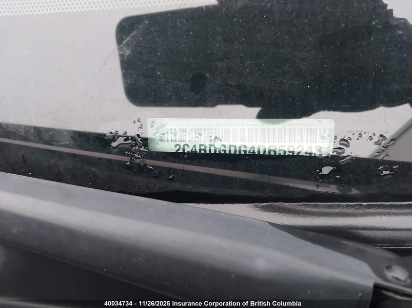 2013 Dodge Grand Caravan Crew VIN: 2C4RDGDG4DR592431 Lot: 40034734