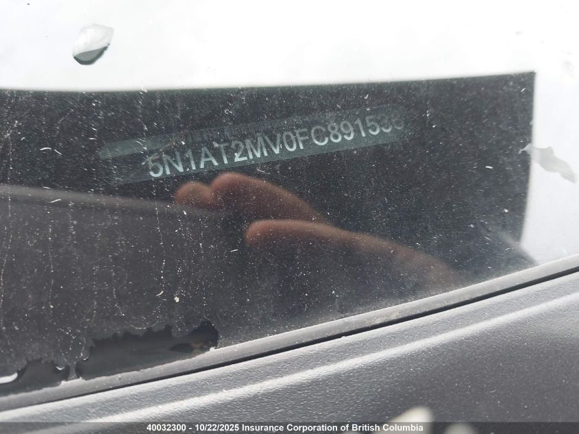 2015 Nissan Rogue S/Sl/Sv VIN: 5N1AT2MV0FC891536 Lot: 40032300