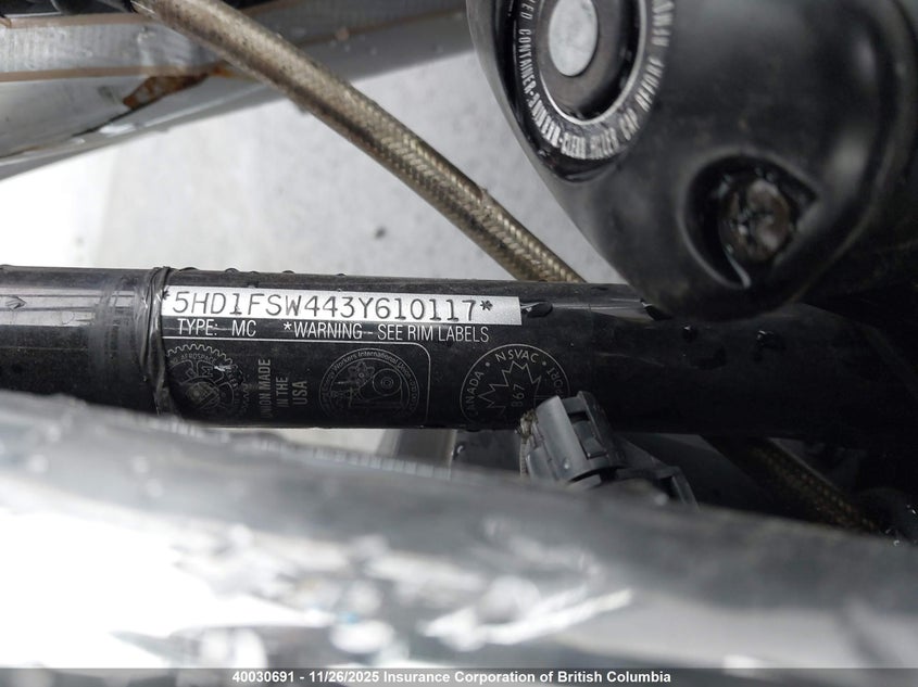 2003 Harley-Davidson Fltri Anniversary VIN: 5HD1FSW443Y610117 Lot: 40030691