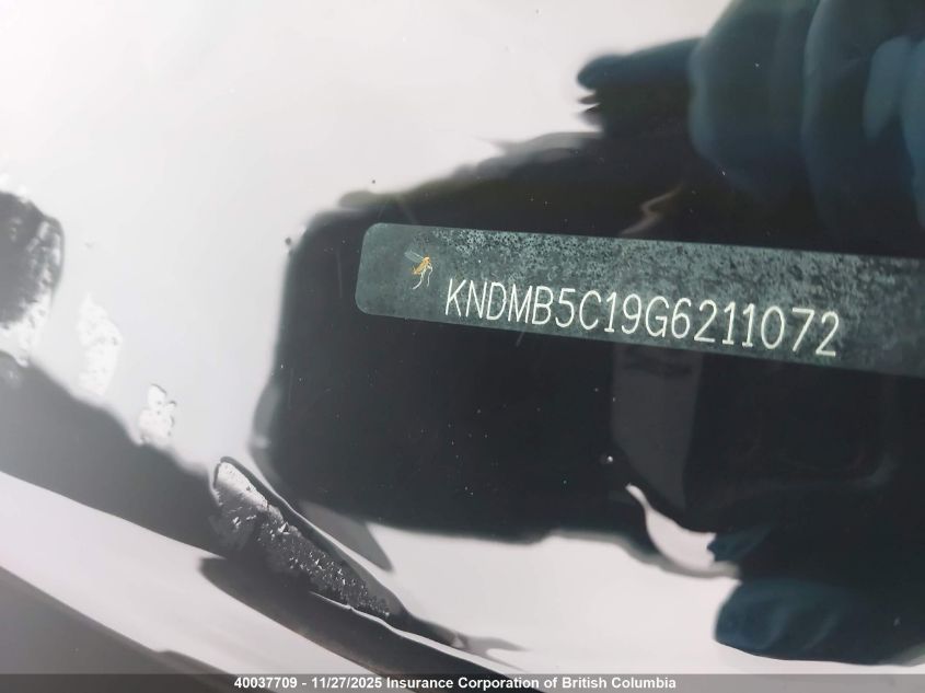 2016 Kia Sedona Lx VIN: KNDMB5C19G6211072 Lot: 40037709