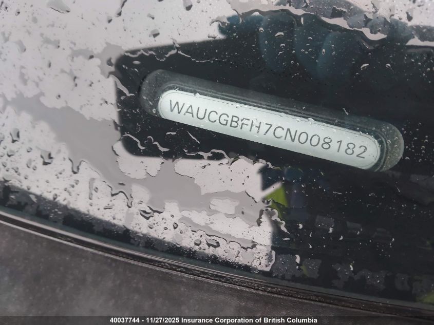 2012 Audi S5 VIN: WAUCGBFH7CN008182 Lot: 40037744