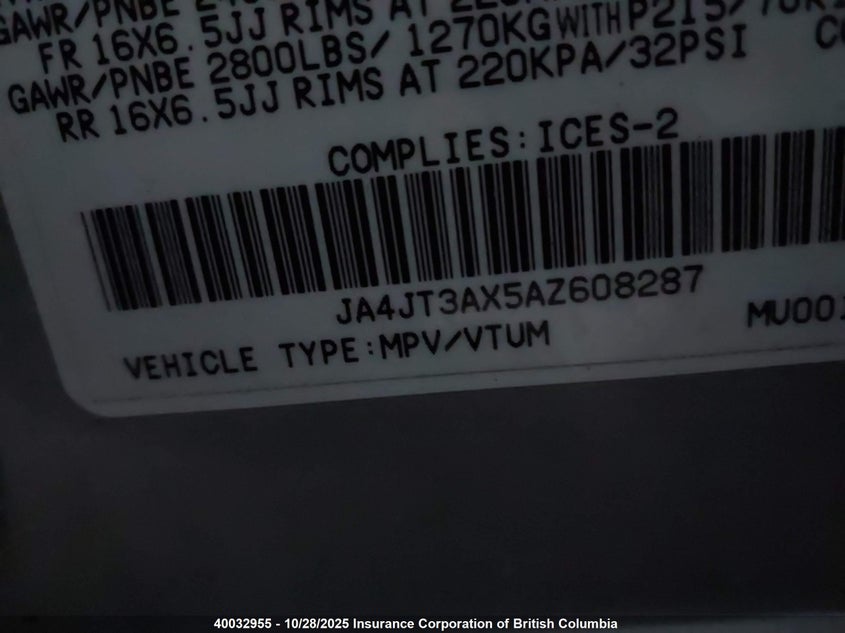 JA4JT3AX5AZ608287 2010 MITSUBISHI OUTLANDER photo no. 9