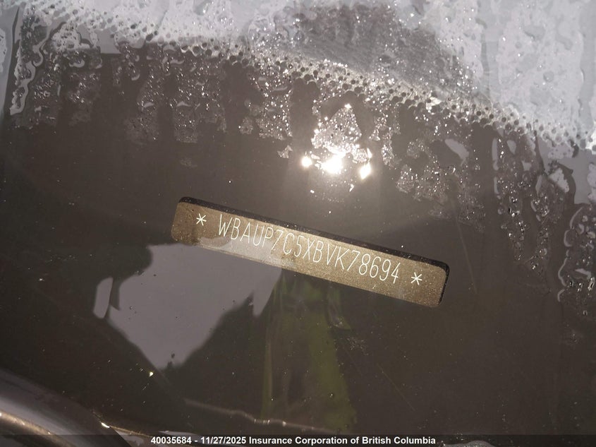 2011 BMW 128 I VIN: WBAUP7C5XBVK78694 Lot: 40035684