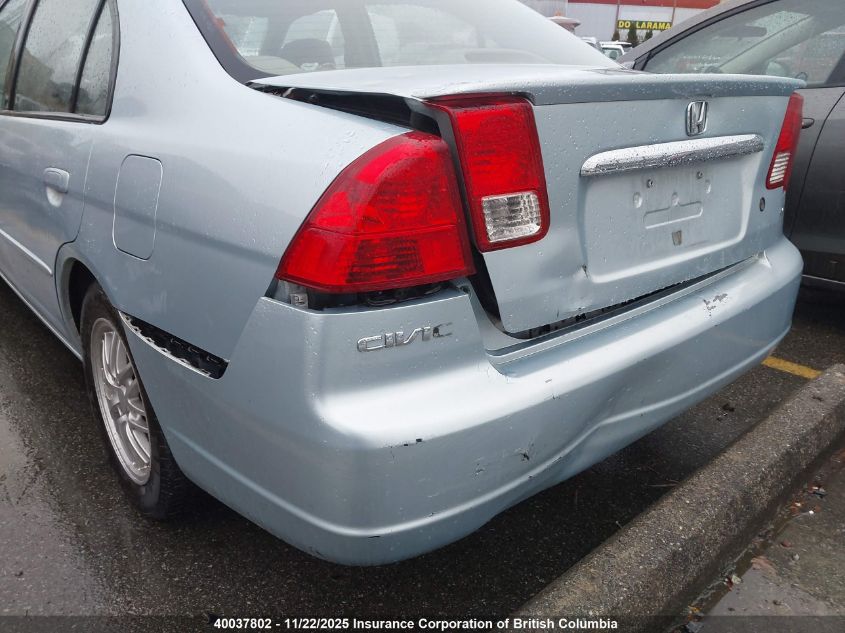 2003 Honda Civic VIN: JHMES965X3S800464 Lot: 40037802