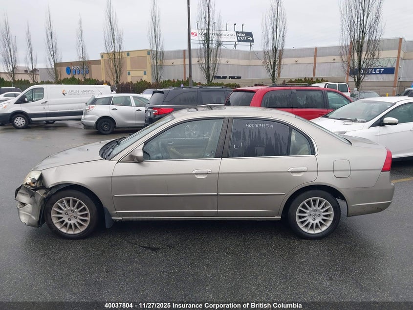 2003 Acura 1.7El Premium VIN: 2HHES36813H001931 Lot: 40037804