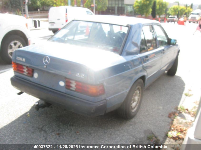 1984 Mercedes-Benz 190 D 2.2 VIN: WDBDB22A1EA019573 Lot: 40037822