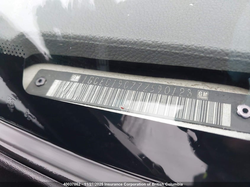 2007 Chevrolet Silverado C1500 VIN: 1GCEC19C77Z590123 Lot: 40037862