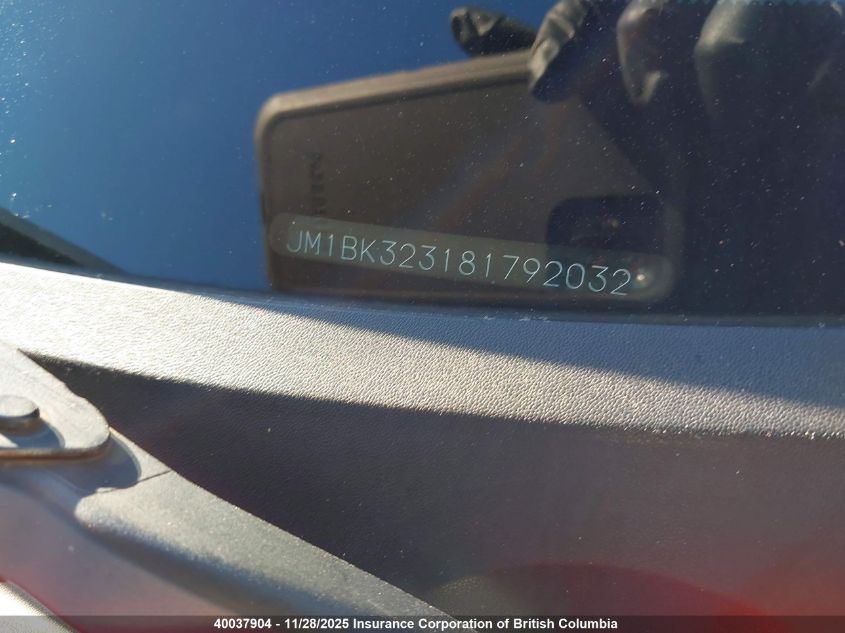 2008 Mazda 3 S VIN: JM1BK323181792032 Lot: 40037904