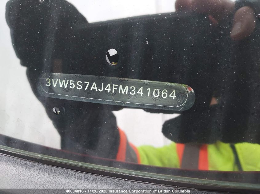 2015 Volkswagen Jetta Gli VIN: 3VW5S7AJ4FM341064 Lot: 40034816