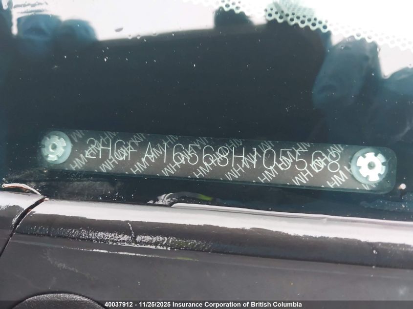 2008 Honda Civic VIN: 2HGFA16568H105568 Lot: 40037912