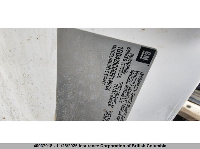 2014 GMC Sierra K3500 Sle VIN: 1GD423CG5EF149204 Lot: 40037918