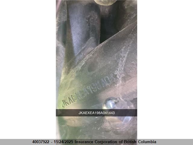 2008 Kawasaki Ex650 A VIN: JKAEXEA198A041443 Lot: 40037922