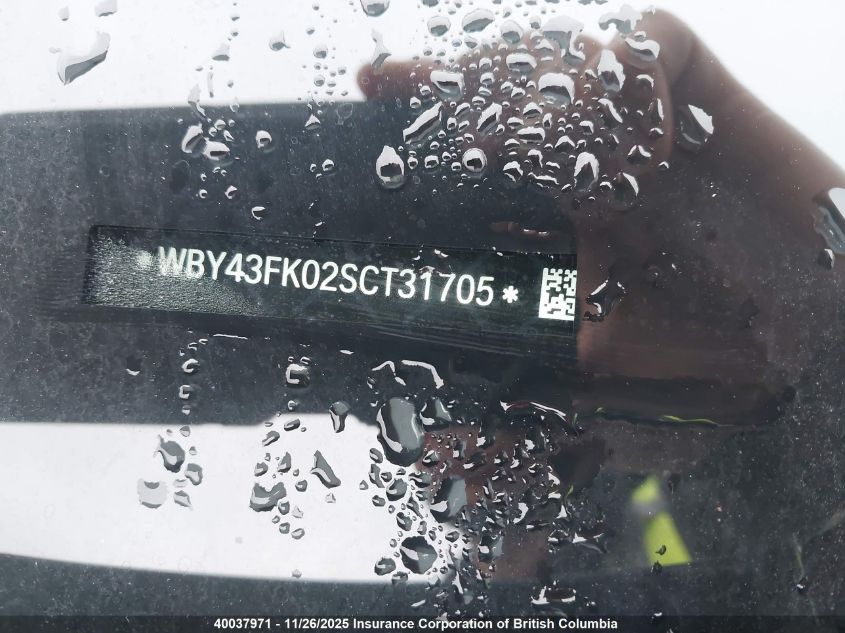 2025 BMW I5 VIN: WBY43FK02SCT31705 Lot: 40037971