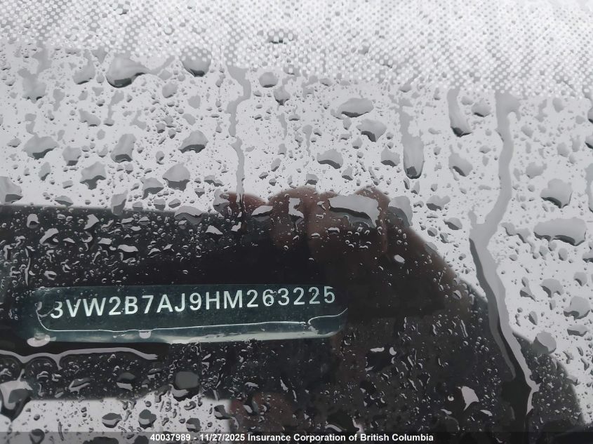 2017 Volkswagen Jetta VIN: 3VW2B7AJ9HM263225 Lot: 40037989