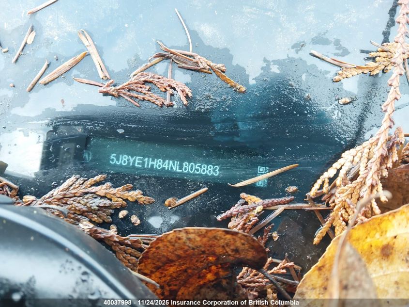 2022 Acura Mdx VIN: 5J8YE1H84NL805883 Lot: 40037998