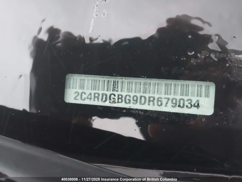 2013 Dodge Grand Caravan Se VIN: 2C4RDGBG9DR679034 Lot: 40038008