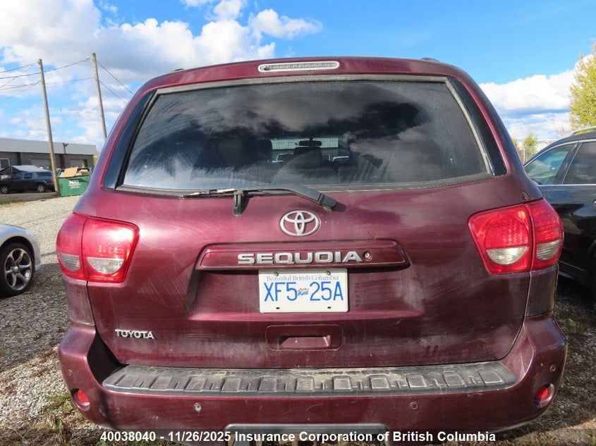 2008 Toyota Sequoia Sr5 VIN: 5TDBT64A58S000185 Lot: 40038040