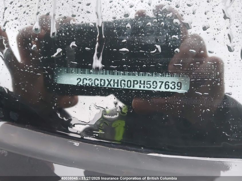 2023 Dodge Charger Gt VIN: 2C3CDXHG0PH597639 Lot: 40038045