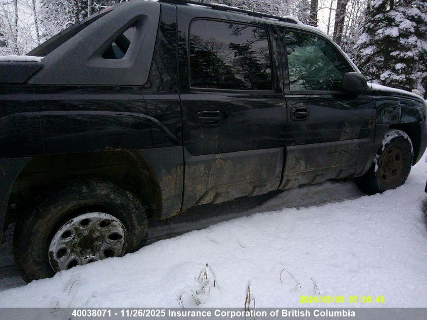 2003 Chevrolet Avalanche K1500 VIN: 3GNEK13T33G138313 Lot: 40038071
