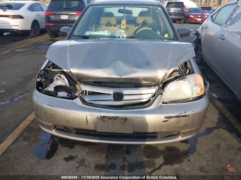 2003 Honda Civic Dx VIN: 2HGES16483H930875 Lot: 40036549