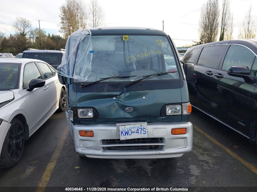 1990 Subaru Sambar VIN: KV4076074 Lot: 40034645