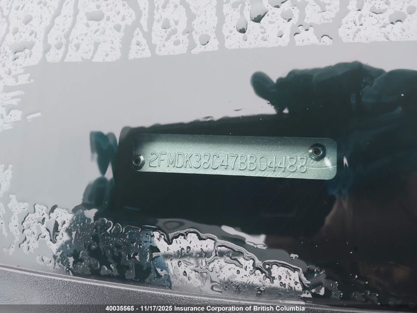 2007 Ford Edge Sel VIN: 2FMDK38C47BB04488 Lot: 40035565