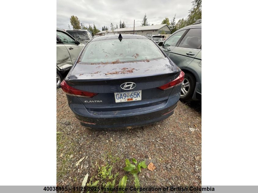 2018 Hyundai Elantra Sel/Value/Limited VIN: KMHD84LF0JU516981 Lot: 40038155